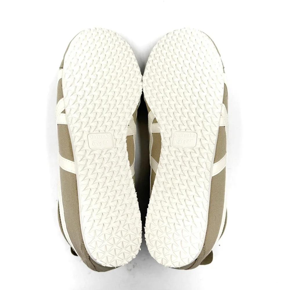 Onitsuka Tiger Mexico 66 Slip-On Sneakers Wood Crepe Cream Canvas Mens 12